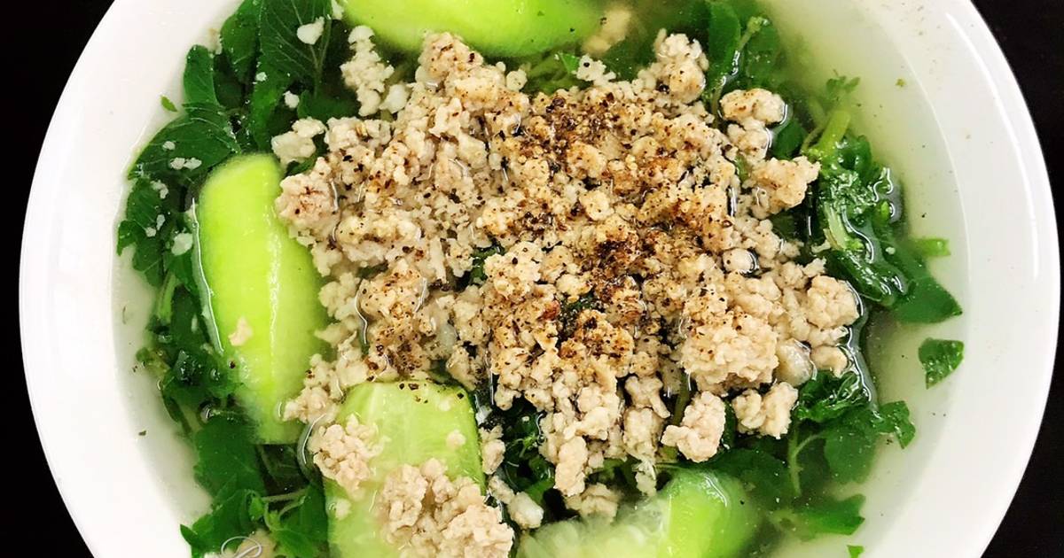 Canh Rau Dền Mồng Tơi Nấu Thịt