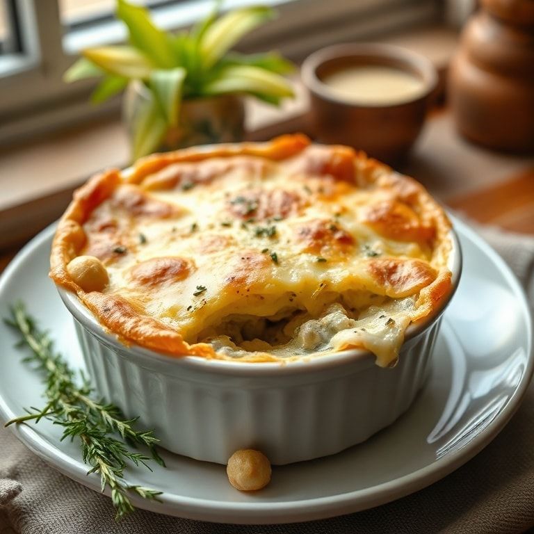 Easy Crustless Chicken Pot Pie Recipe for Cozy Dinners – Quick & Comforting