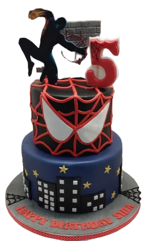 Miles Morales 2 Tiered Icing Cake CB-NC629