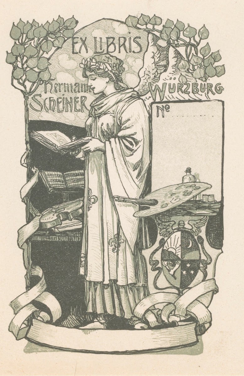 Ex libris van Hermann Scheiner 1920