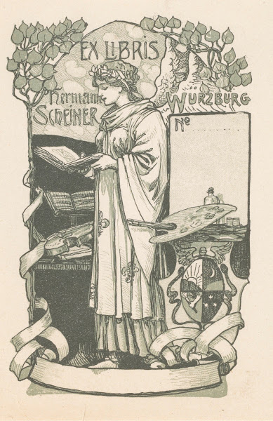 Ex libris van Hermann Scheiner 1920