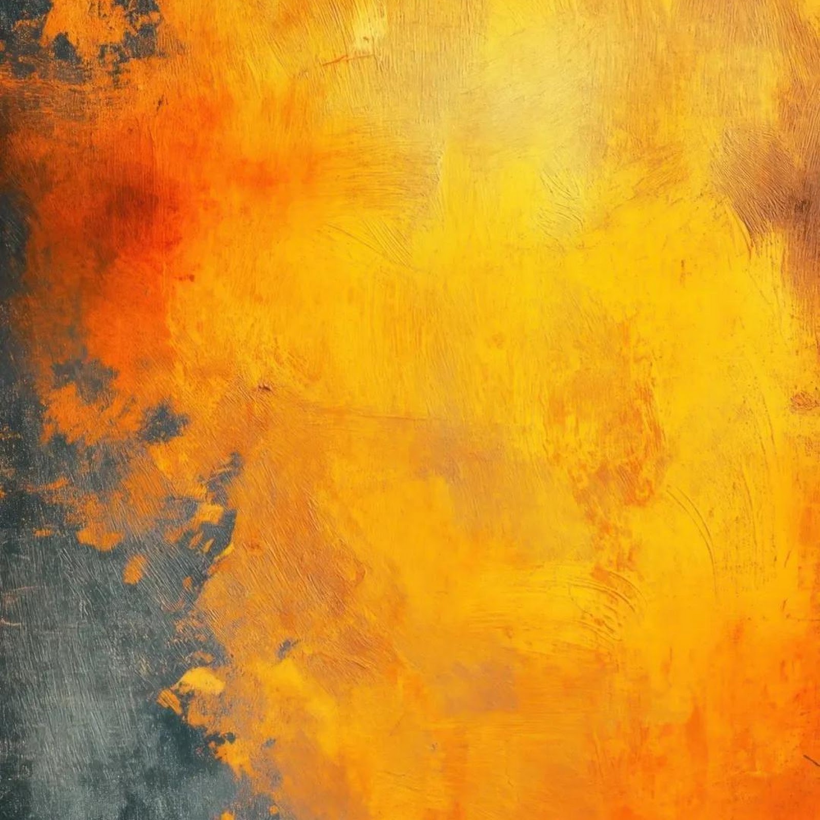 Download Abstract Orange And Black Painting Full HD iPhone