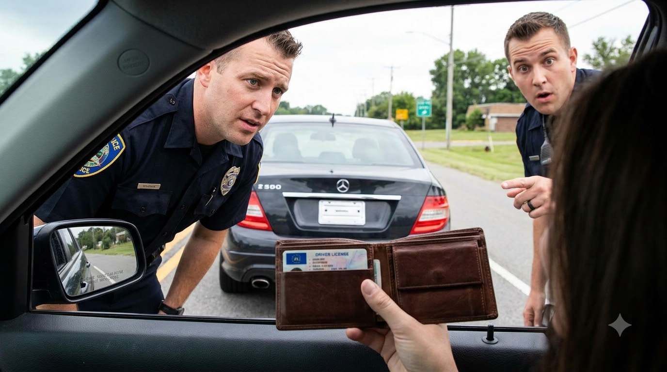 A Police Officer Looked At My Mercedes And Asked, “Whose Car Is This?” — Then His Partner Saw The ID In My Wallet