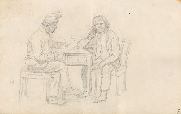 To menn ved et bord 1835