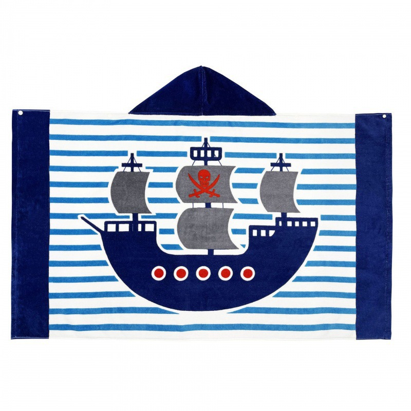 Beach towel with hood, microfiber, 127–160 cm