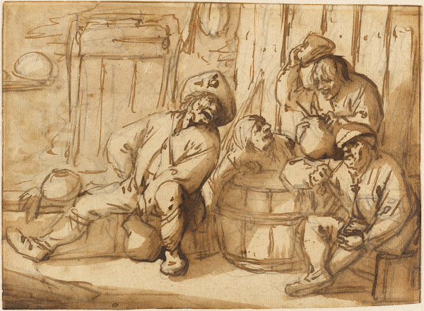 Peasants Drinking in a Tavern early 1640s
