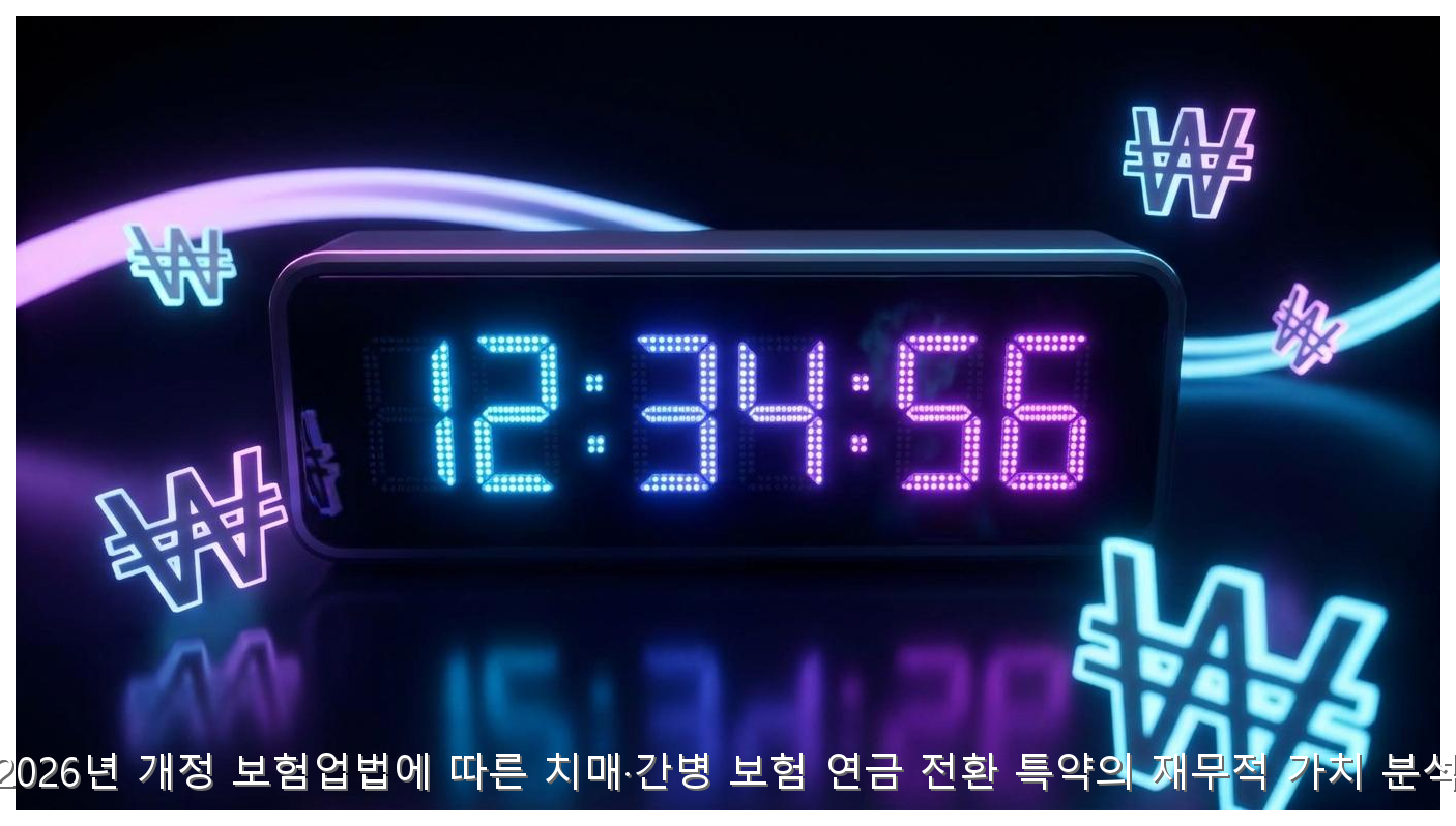 2026년 개정 보험업법에 따른 치매·간병 보험 연금 전환 특약의 재무적 가치 분석 핵심 안내 및 분석 인포그래픽 (7)