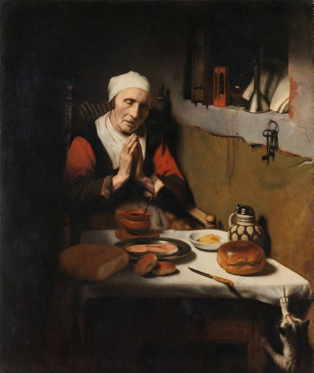 Old Woman Saying Grace Known as The Prayer without End c 1656