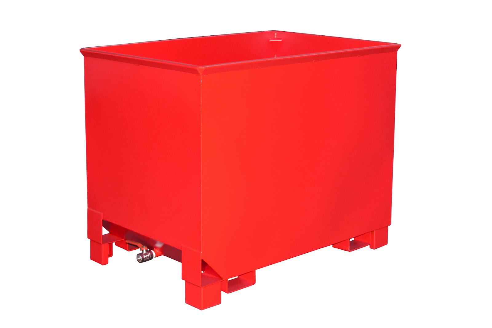 Spaandercontainer CS 80, gelakt, Vuurrood