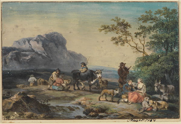 Landschaft mit ruhenden Hirten 1764