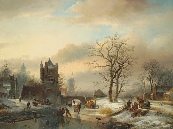 Skaters On A Frozen River