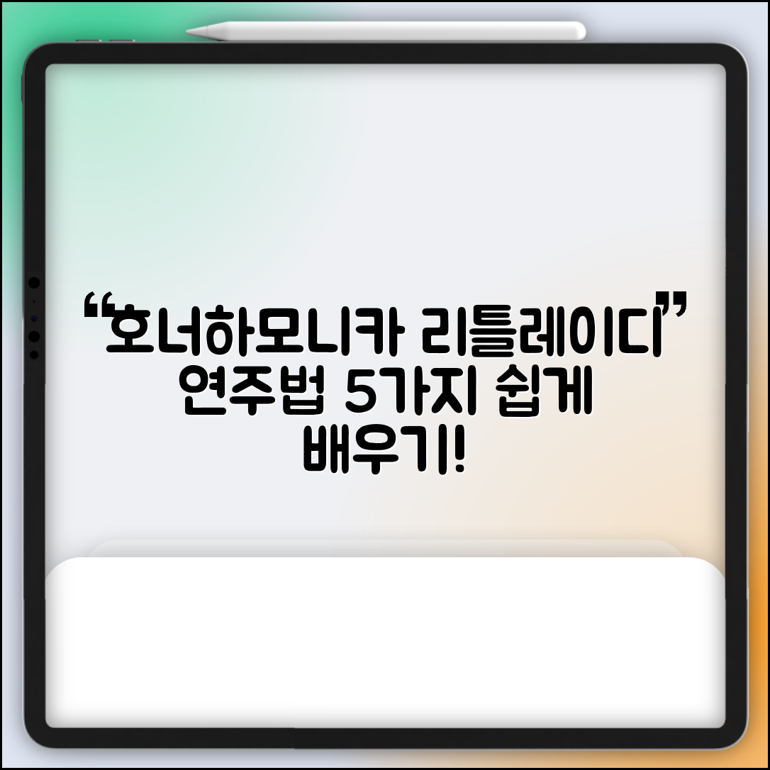 호너하모니카리틀레이디 연주법 5가지