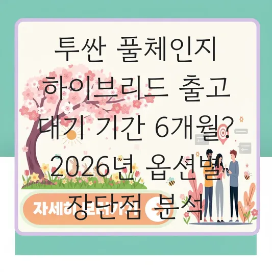 투싼 풀체인지 하이브리드 출고 대기 기간 및 옵션별 장단점 완벽 분석 대표 이미지