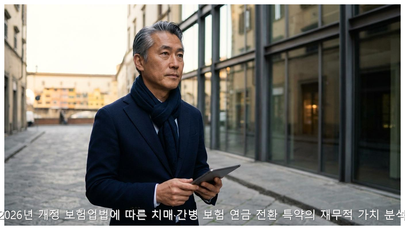 2026년 개정 보험업법에 따른 치매·간병 보험 연금 전환 특약의 재무적 가치 분석 핵심 안내 및 분석 인포그래픽 (3)