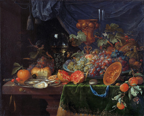 Still Life with Fruit and Oysters 1660   1679