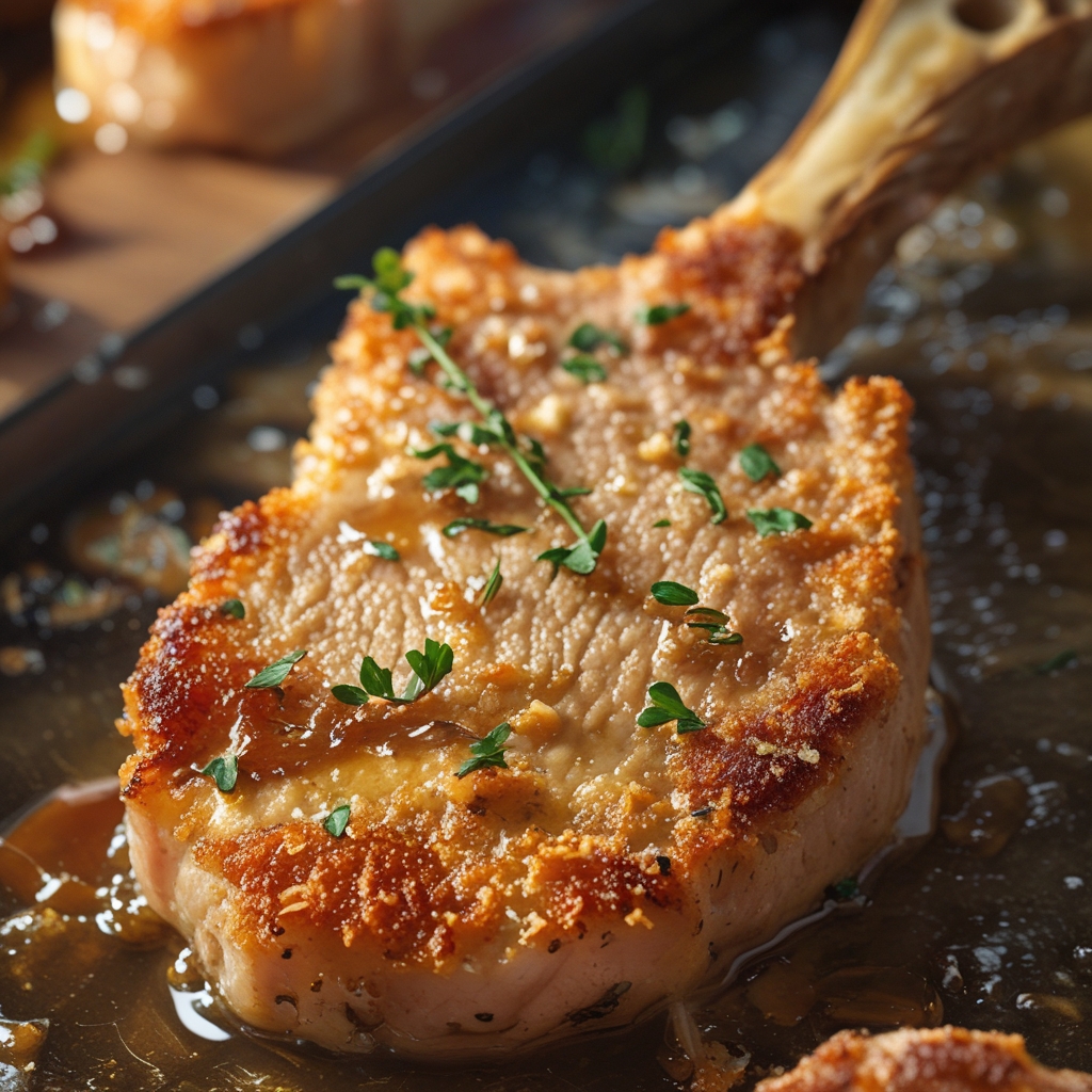 Crispy Parmesan Crusted Pork Chops - Easy & Delicious Weeknight Dinner finished