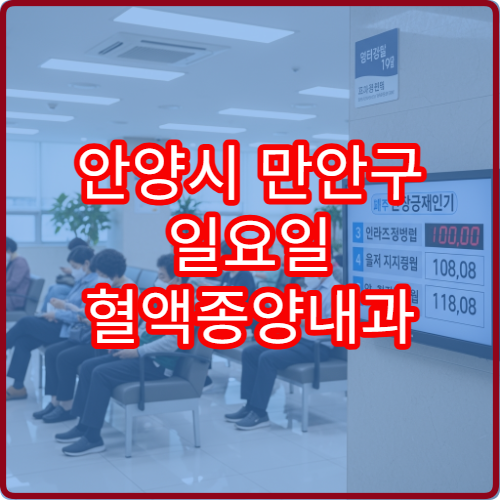 안양시 만안구 일요일 혈액종양내과 진료 병원 빈혈·혈액암 상담 가능