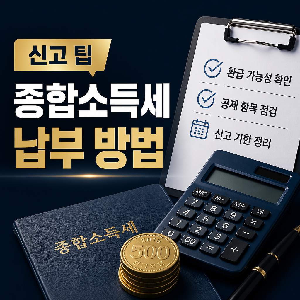 종합소득세 납부 방법과 필요 서류 5가지