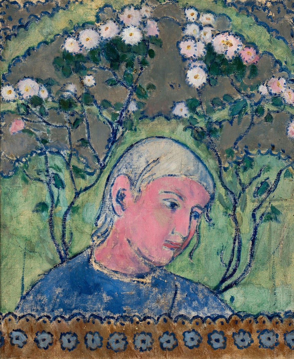 Head of a girl in flowers 1909