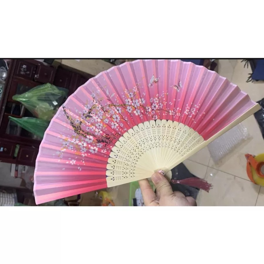 Quạt Cổ Trang Vải Lụa | Phong Cách Cổ Điển Xinh Xắn 17