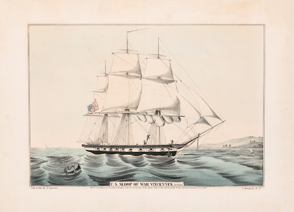 US sloop of war Vincennes 20 guns 1845
