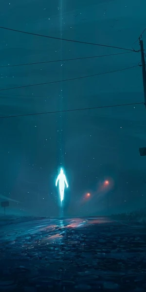 Ufo, Alien, Night, Illustration Full HD Wallpaper Background