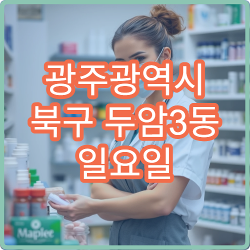 광주광역시 북구 두암3동 일요일 영업 약국 상비약 판매