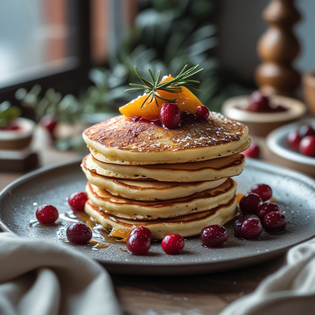 Cranberry Orange Ricotta Pancakes – Fluffy, Zesty & Bursting with Holiday Flavor! Easy Homemade Delight