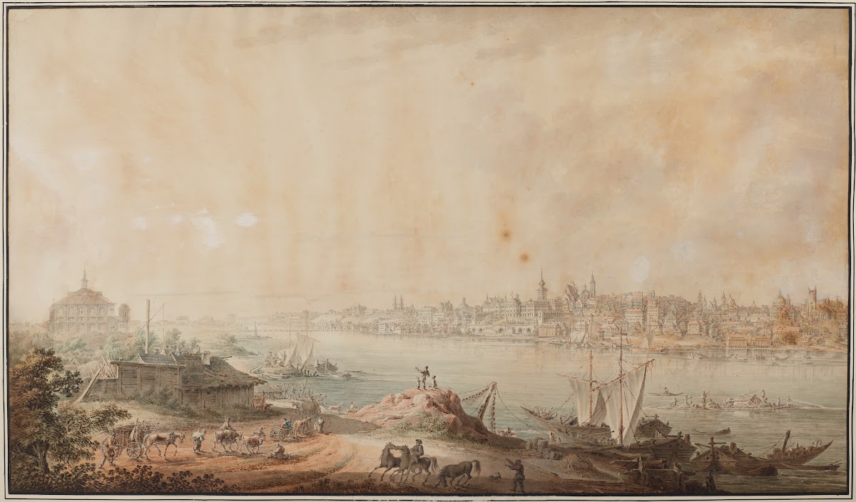 View of Warsaw from the side of the Loreto church in the Praga district 1821