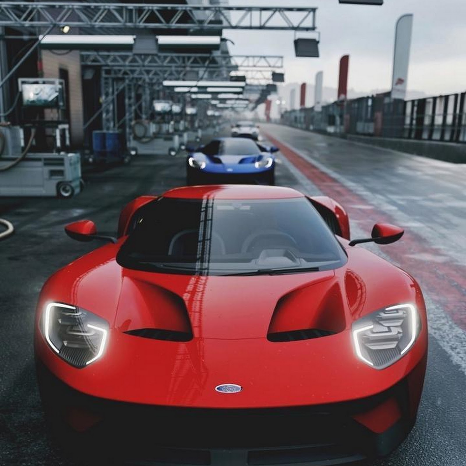 Download Red Ford GT Supercar iPhone