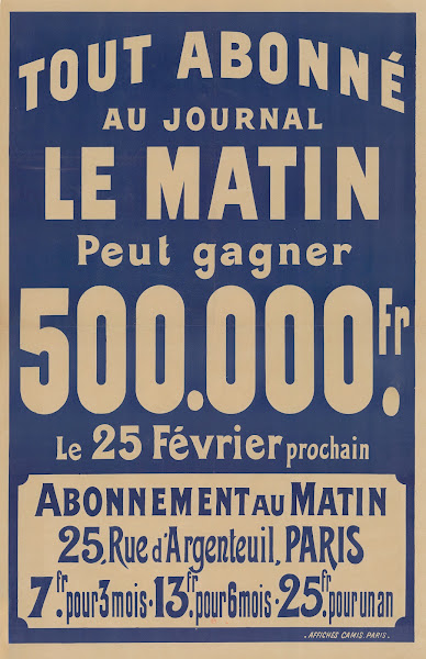 Tout abonné au journal Le Matin peut gagner 500000 fr le 25 février prochain 189