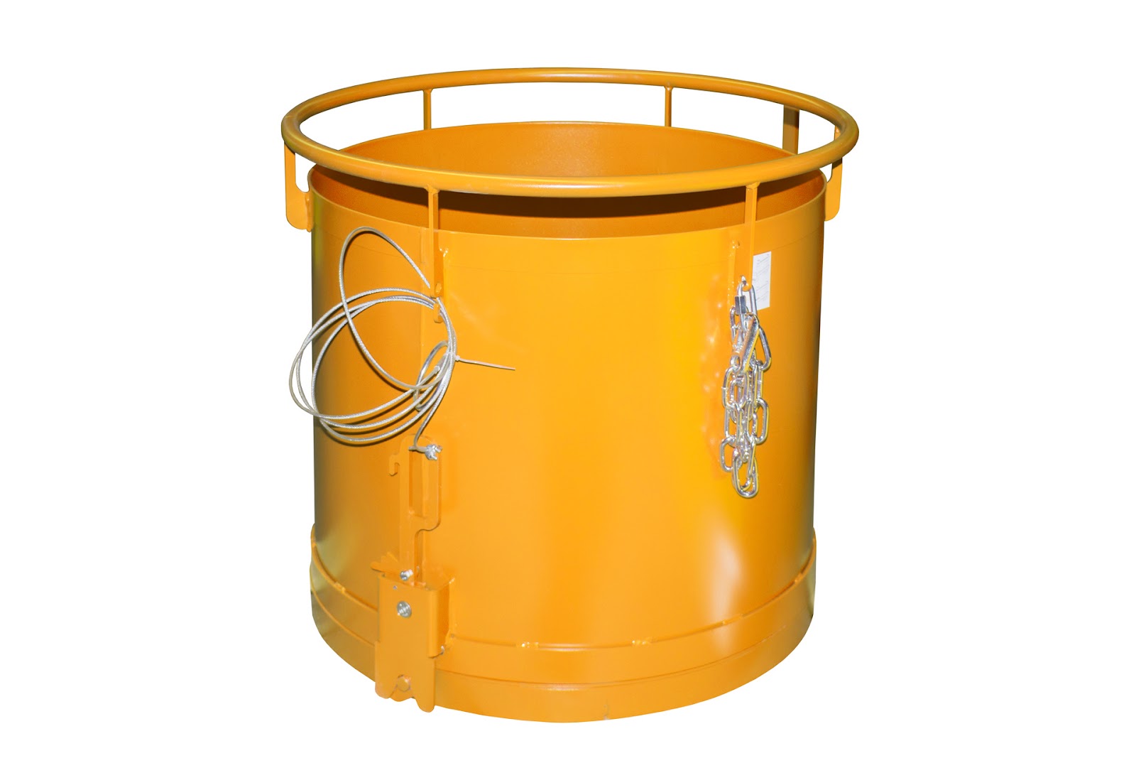 Ronde-container RB 300, gelakt, Geeloranje