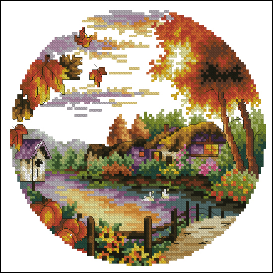 DOME60703 Autumn Colored By Leaves