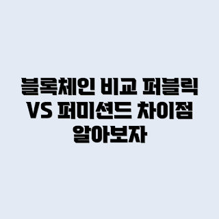 퍼블릭 블록체인, 퍼미션드 블록체인, 블록체인 비교, 블록체인 차이, 블록체인 유형