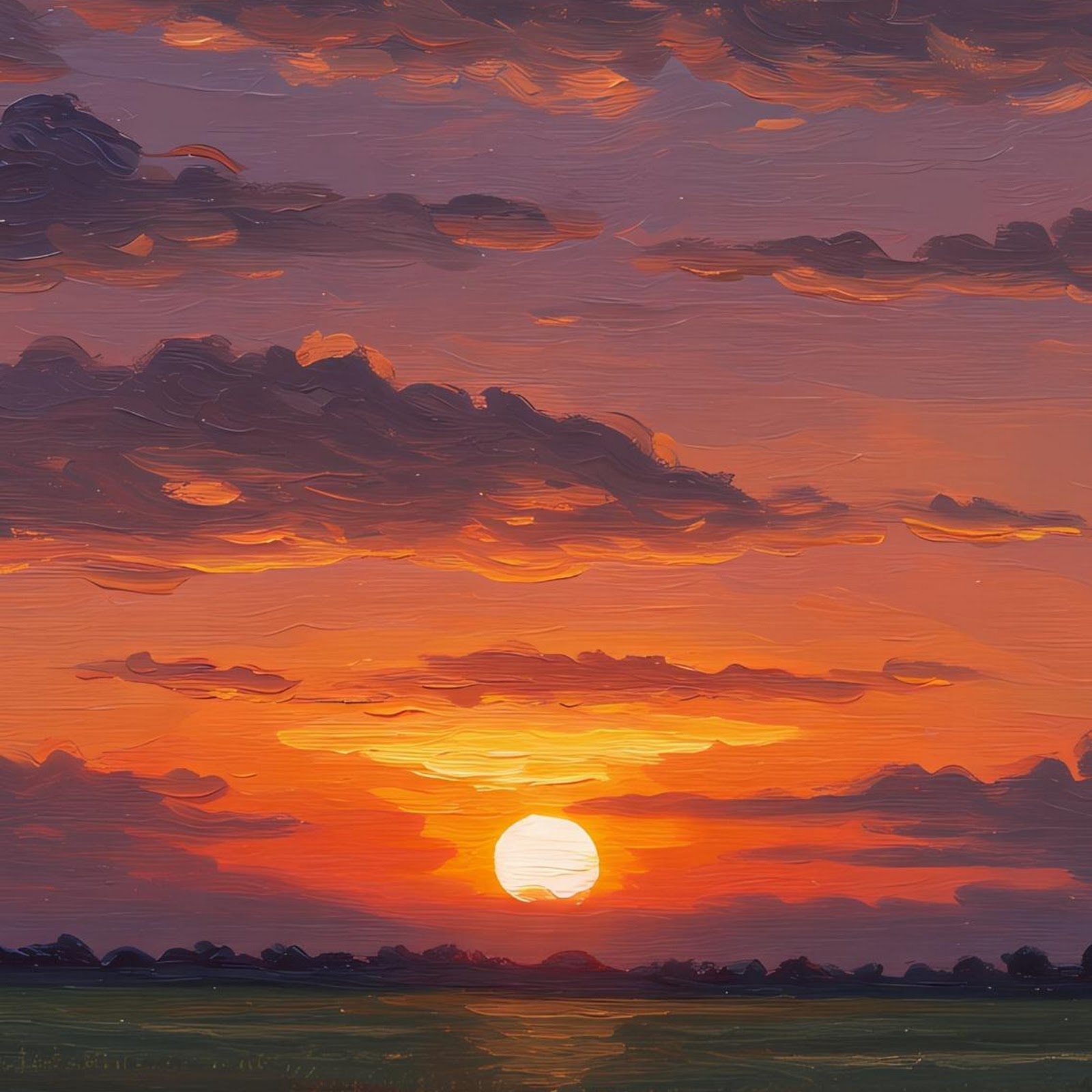 Download Vibrant Sunset Over Tall Grass Full HD iPhone