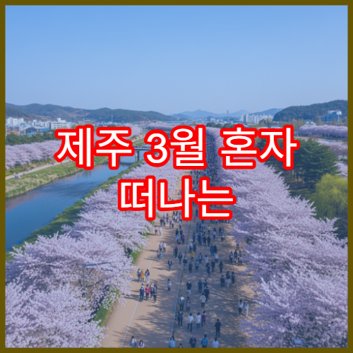 제주 3월 혼자 떠나는 벚꽃 힐링 여행 일정