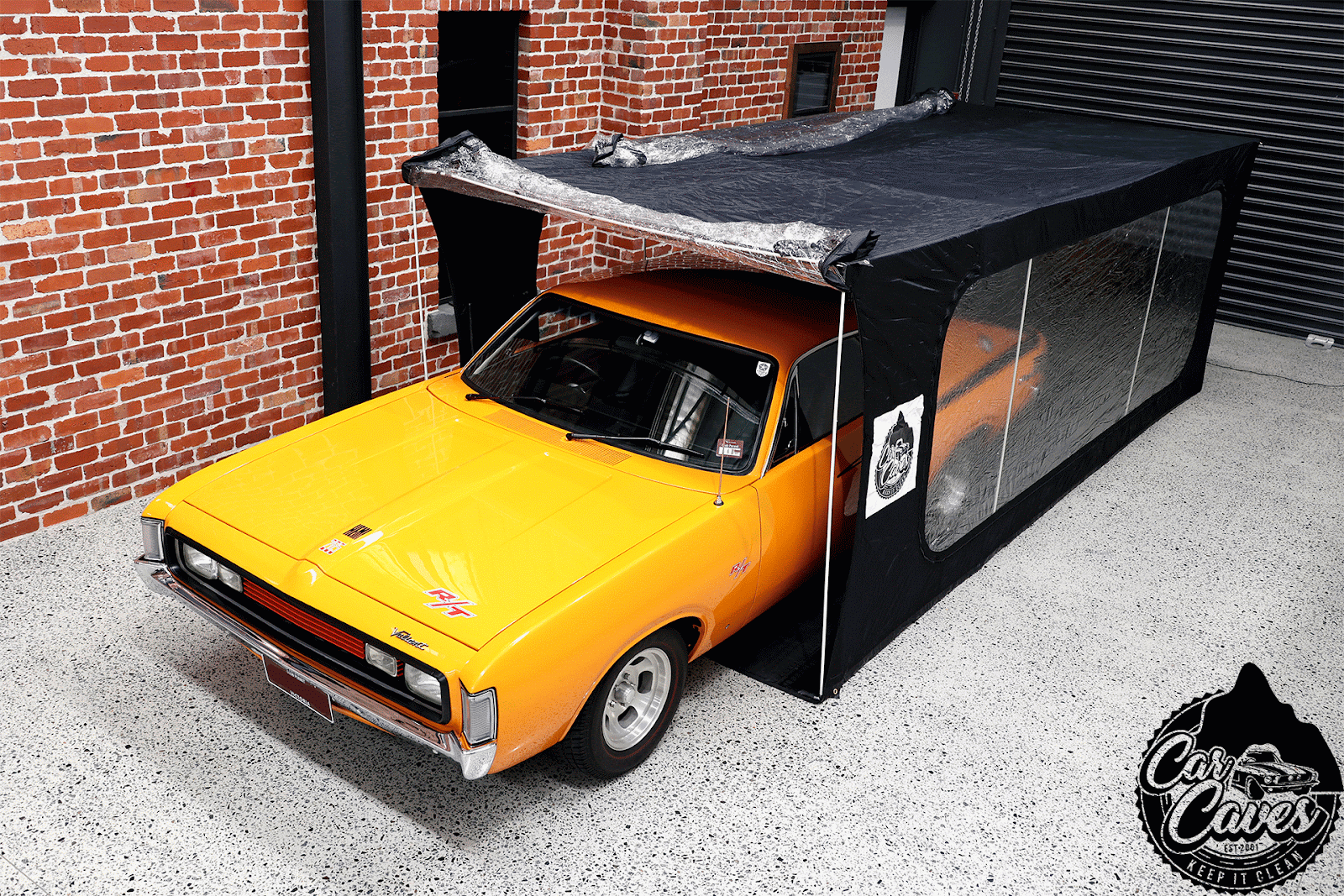 Hard Pole Car Cave — rigid pole enclosure system