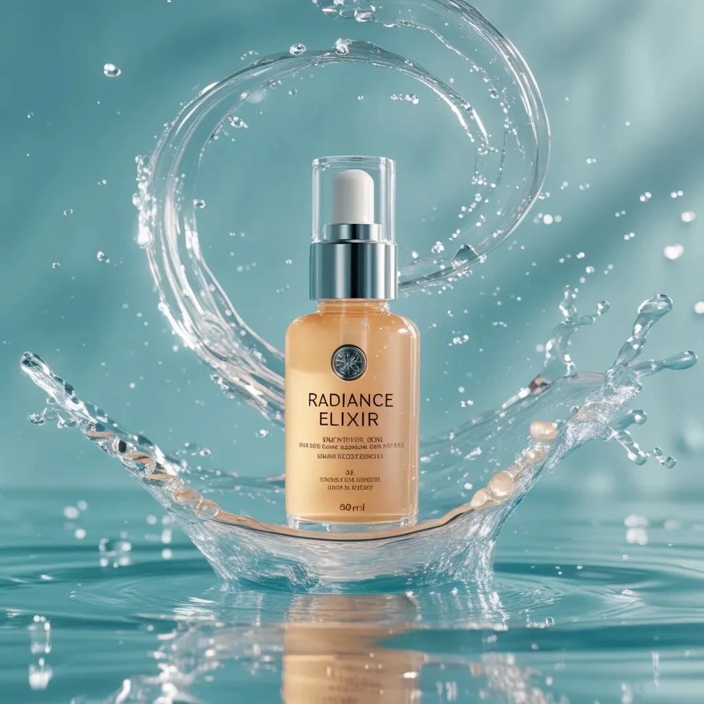 Anuncio de productos de lujo para el cuidado de la piel, estética ultra premium.