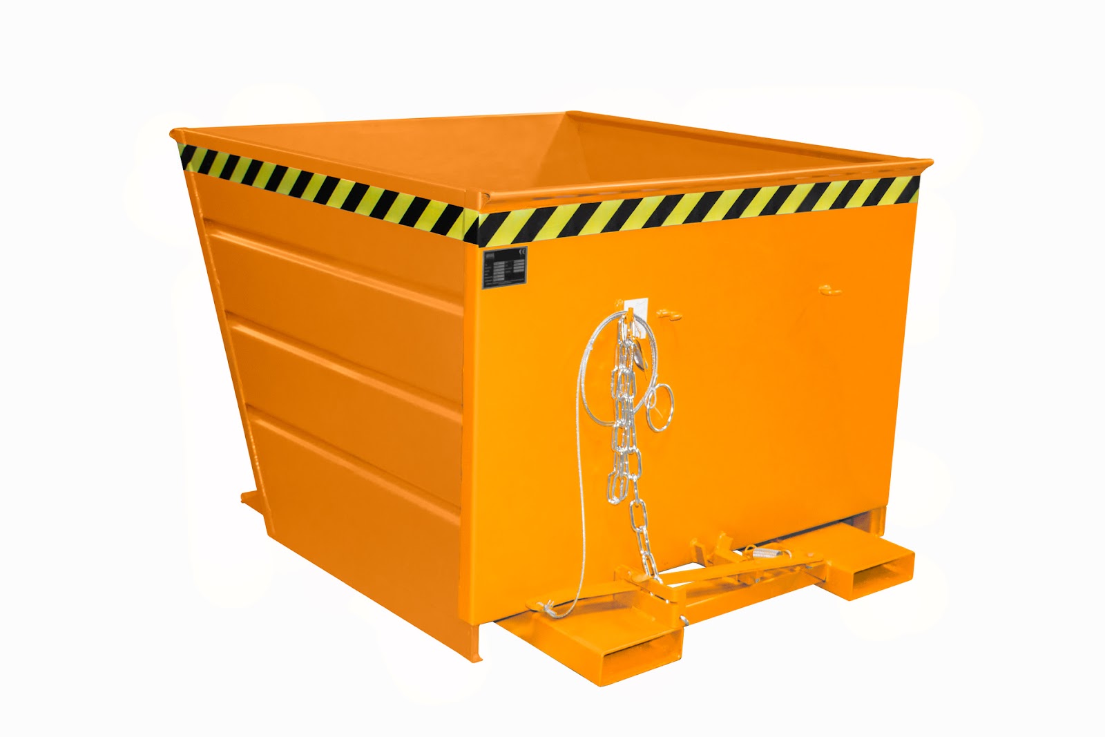 Kiepcontainer VG 1100, gelakt, Geeloranje