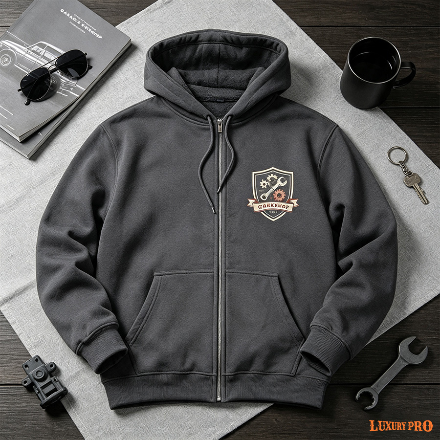 AOP Women's polyester woven zip hoodie