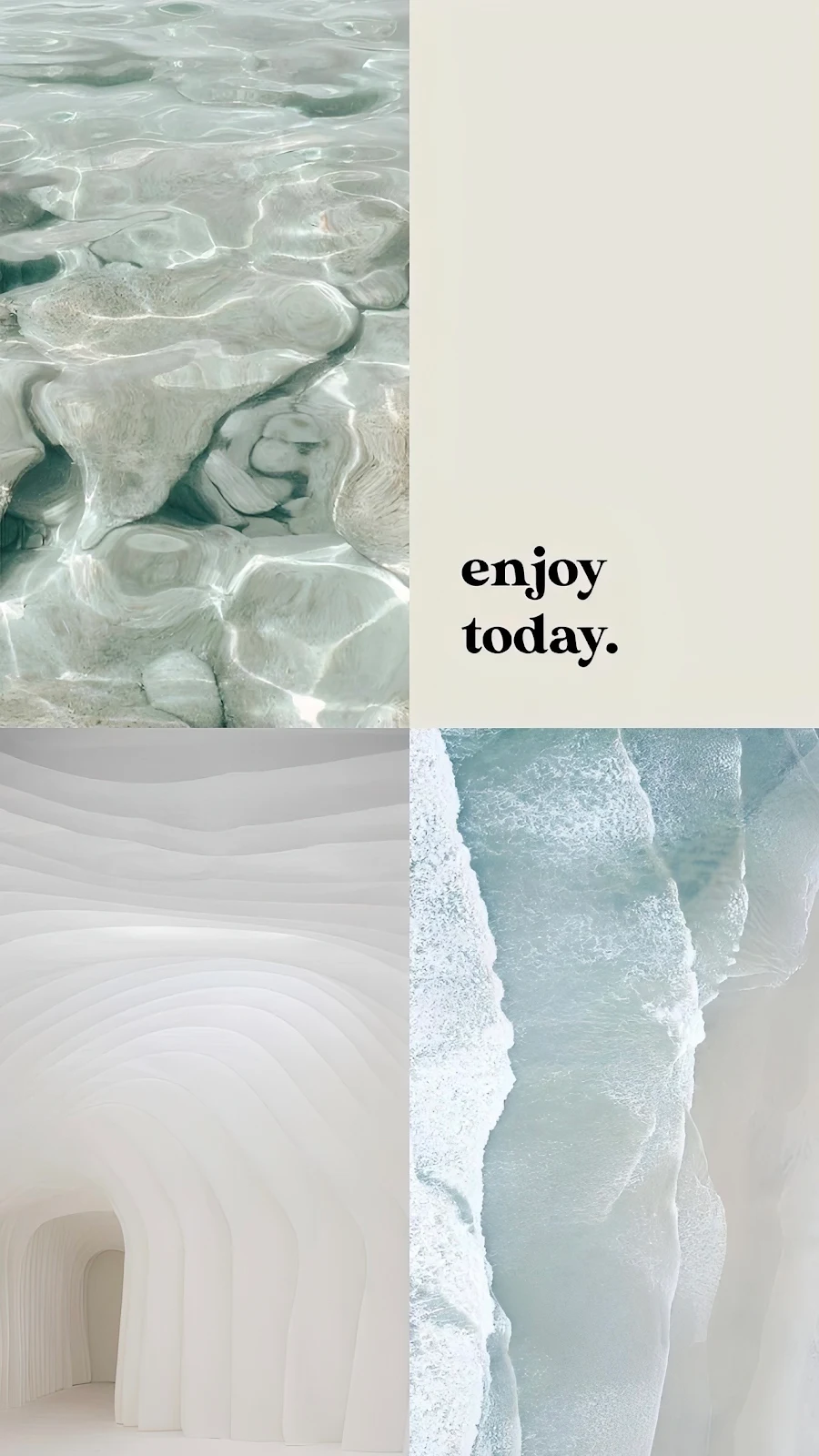 Minimalist Aesthetic Water Collage - Minimalist Collage Full HD iPhone Wallpaper (1286x2286)