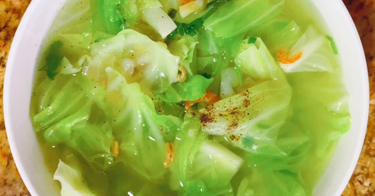 Canh tôm khô bắp cải