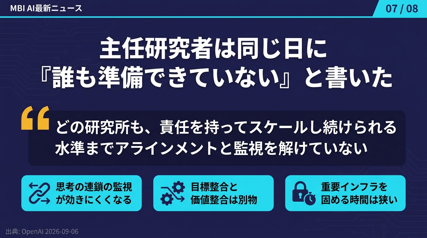 主任研究者は同じ日に誰も準備できていないと書いた