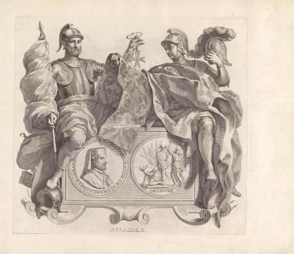 Portret van Giovanni Barbarigo en een geharnaste man en vrouw 1673 1743