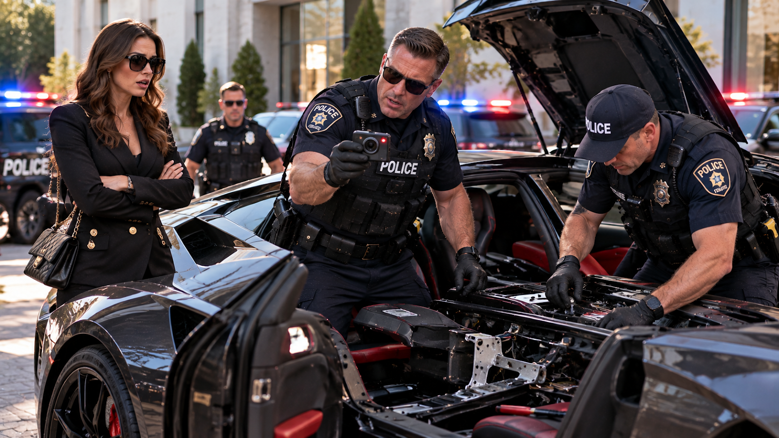 Police Tore Apart Her Supercar Looking For A Secret Device — Then It Recorded Every Lie They Told
