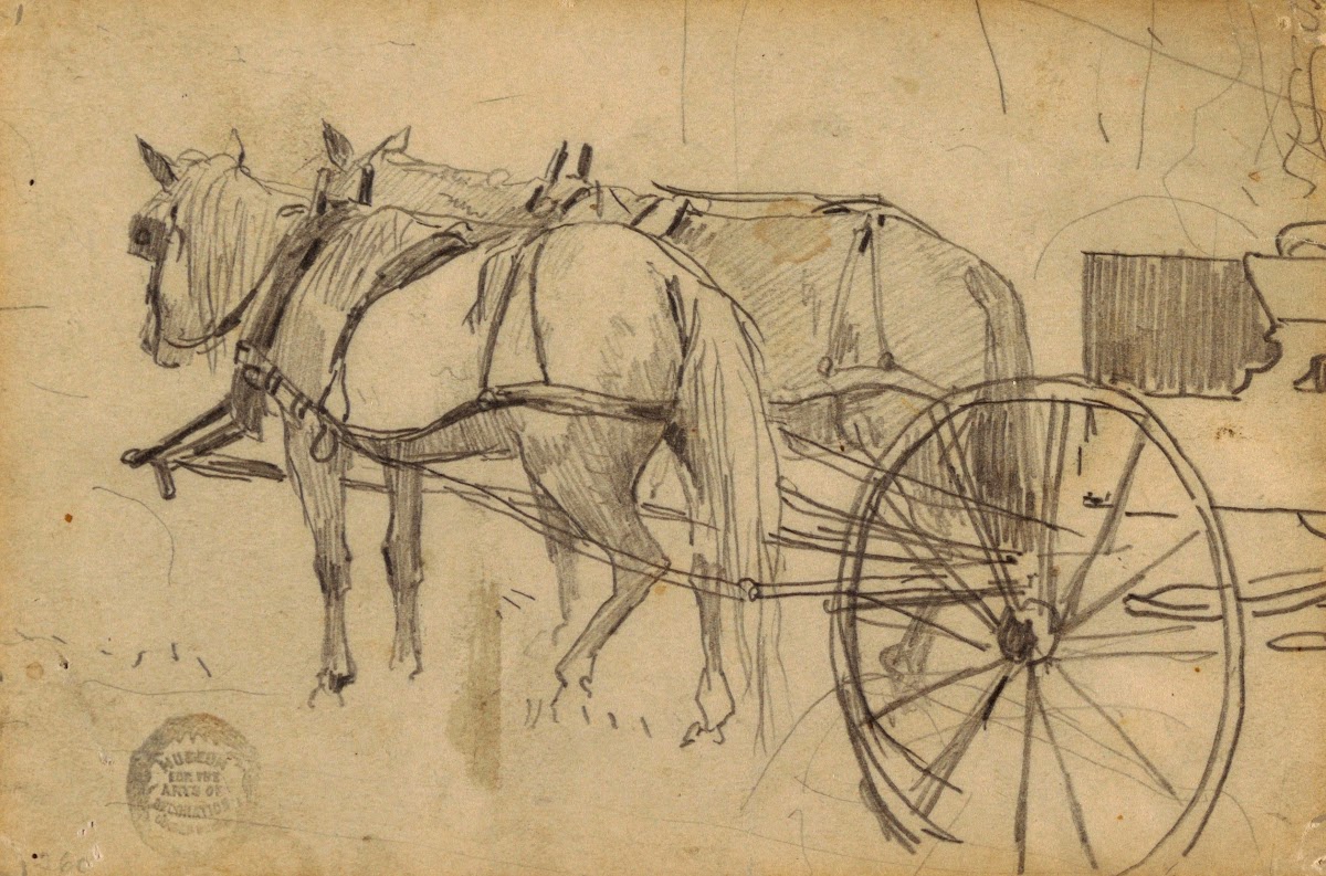 Horses and Wagon The Picnic Excursion 1868