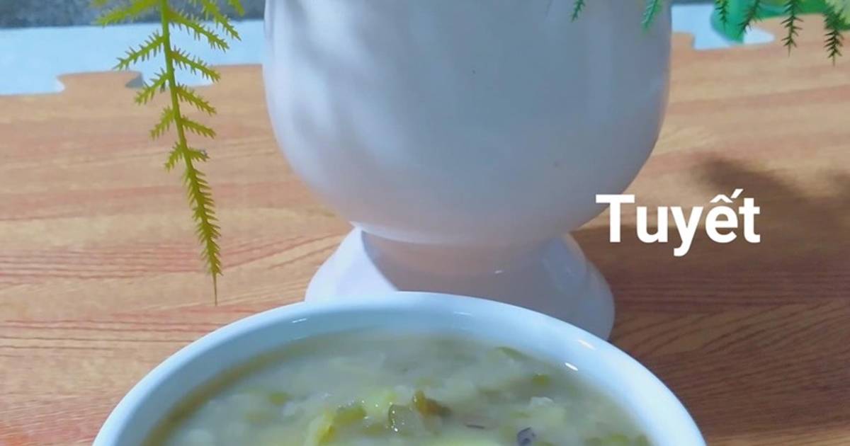 Chè đậu xanh khoai lang nấu gừng vừa thanh mát vừa ấm bụng nha cả nhà