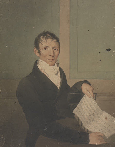 Mr Graupner  seated and holding music 1809