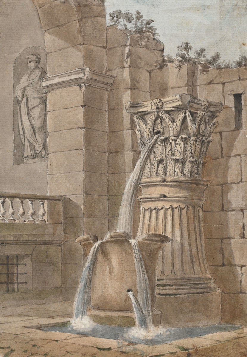 Fountain in a Courtyard in or before 1768