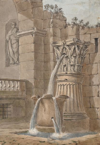 Fountain in a Courtyard in or before 1768